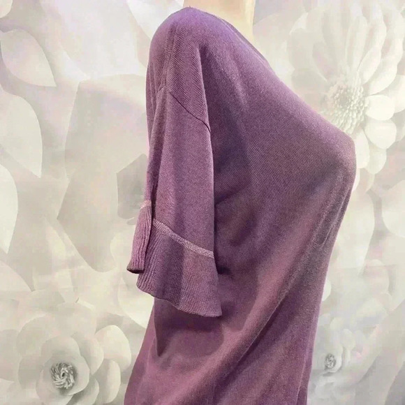 APT 9 Womens Maroon Flared Sleeve Blouse - Picture 4 of 7